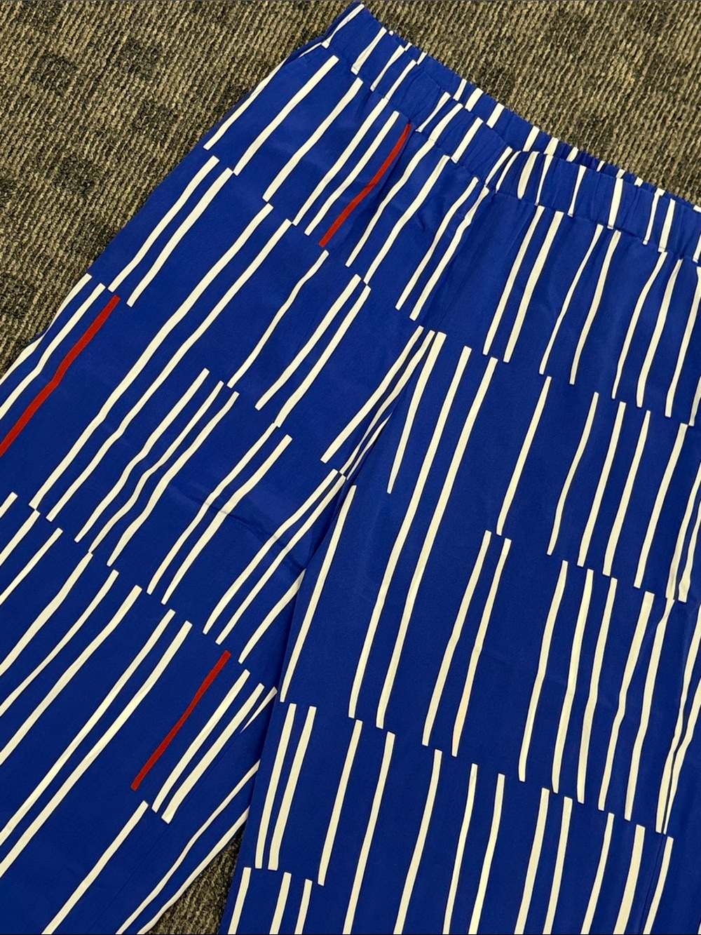 Lafayette‎ 148 New York 100% Silk Geometric Wide Leg Crop Pants XL - Picture 4 of 9